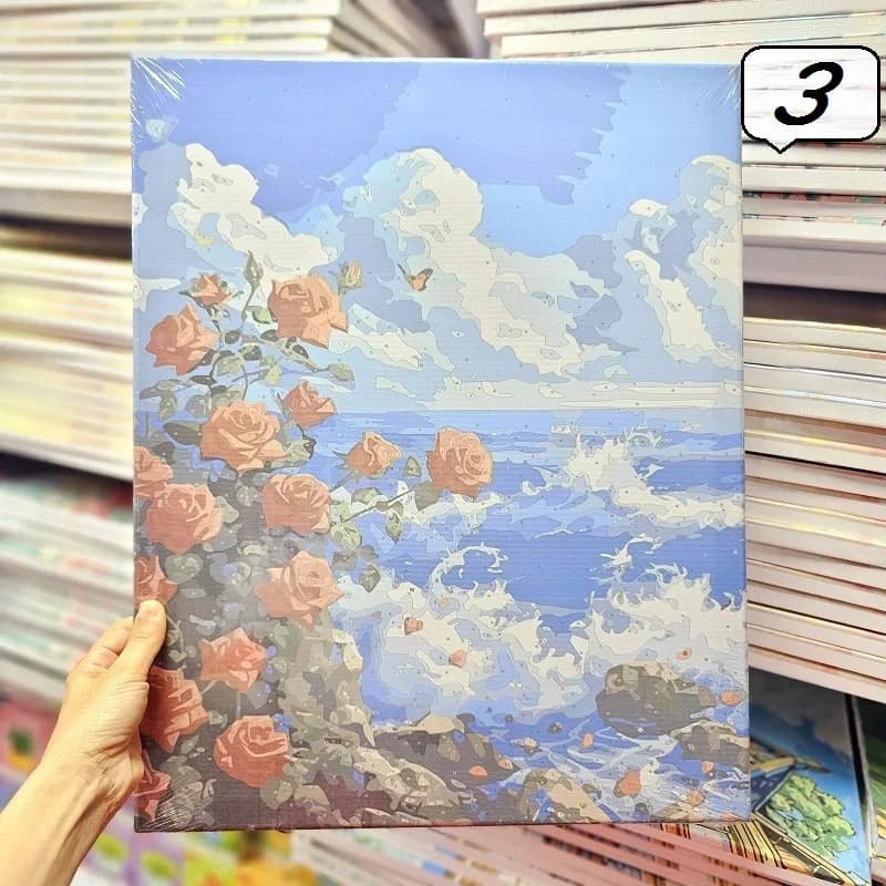 بوم رنگ آمیزی با اعداد 50*40 (معیوب) — تصویر ۲