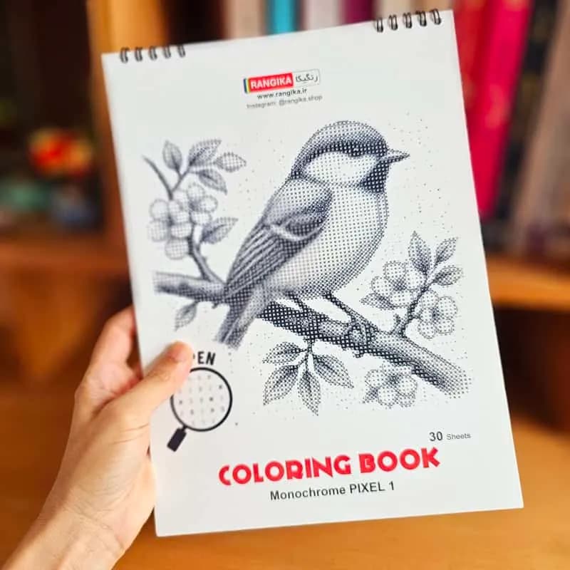 دفتر رنگ آمیزی پیکسلی مونوکروم — تصویر ۱۰
