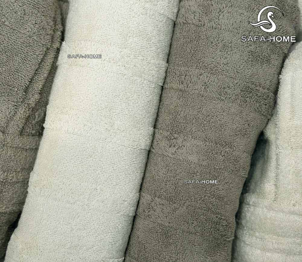 ست حوله عروس و داماد سالینا سبز روشن و سدری — تصویر ۸