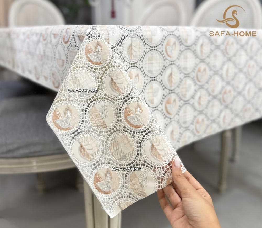 سفره رومیزی رویال طرح برگ دارای سایزبندی — تصویر ۷