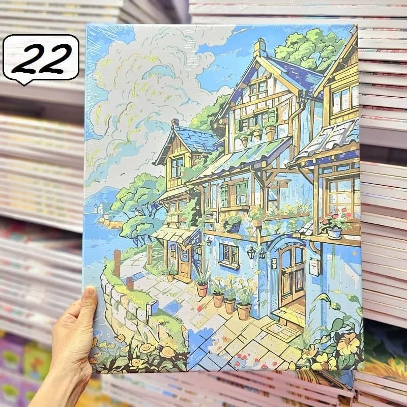 بوم رنگ آمیزی با اعداد 50*40 جدید — تصویر ۷