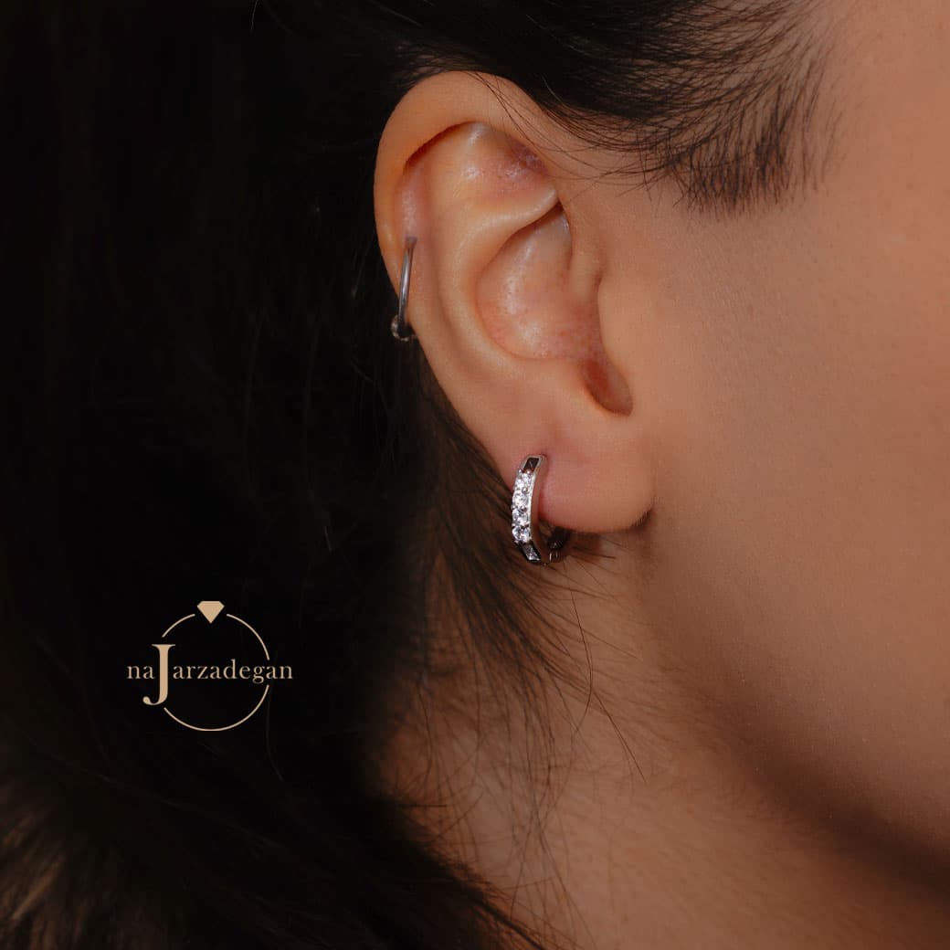 گوشواره نقره لایکا عیار ۹۲۵ NJ0307954 — تصویر ۲