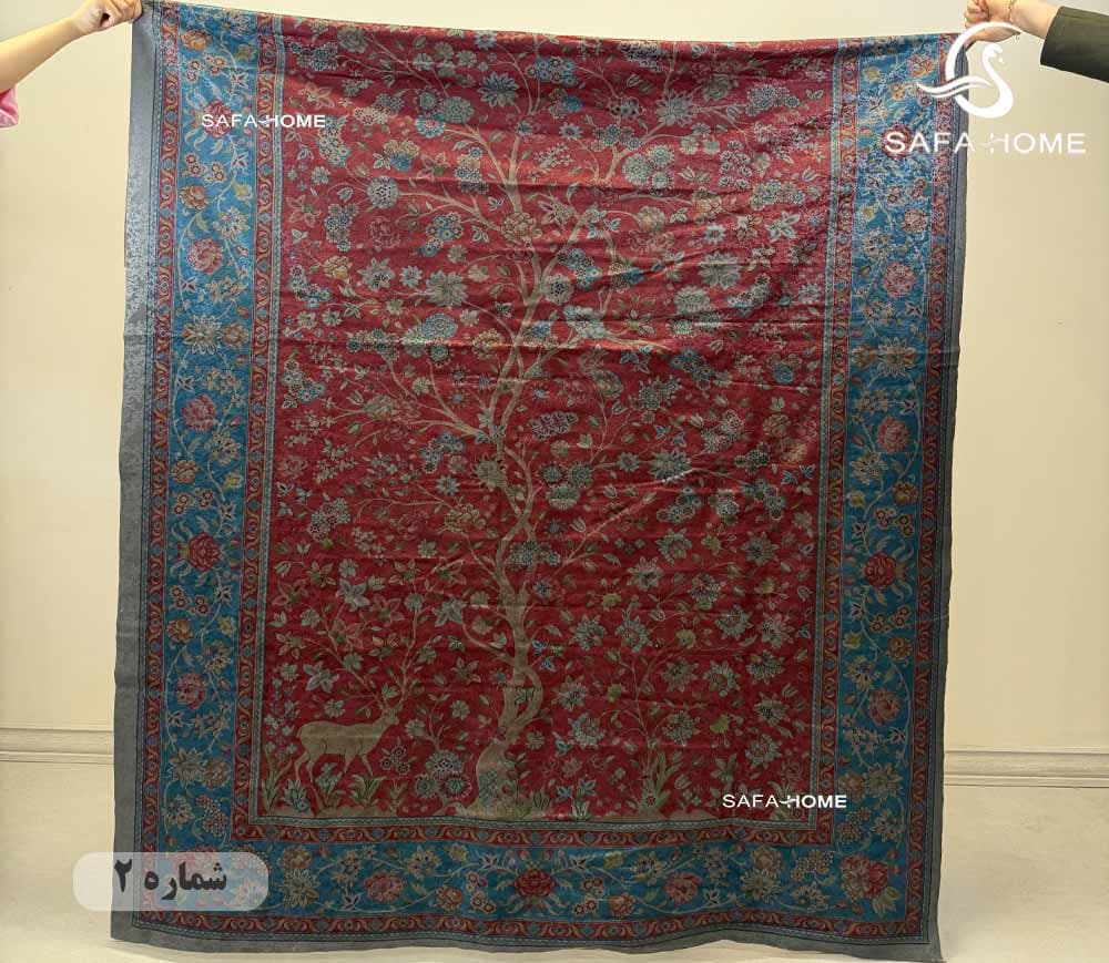 سفره رومیزی مخمل ترک 2×1.5 سانتی متر طرح سنتی — تصویر ۵