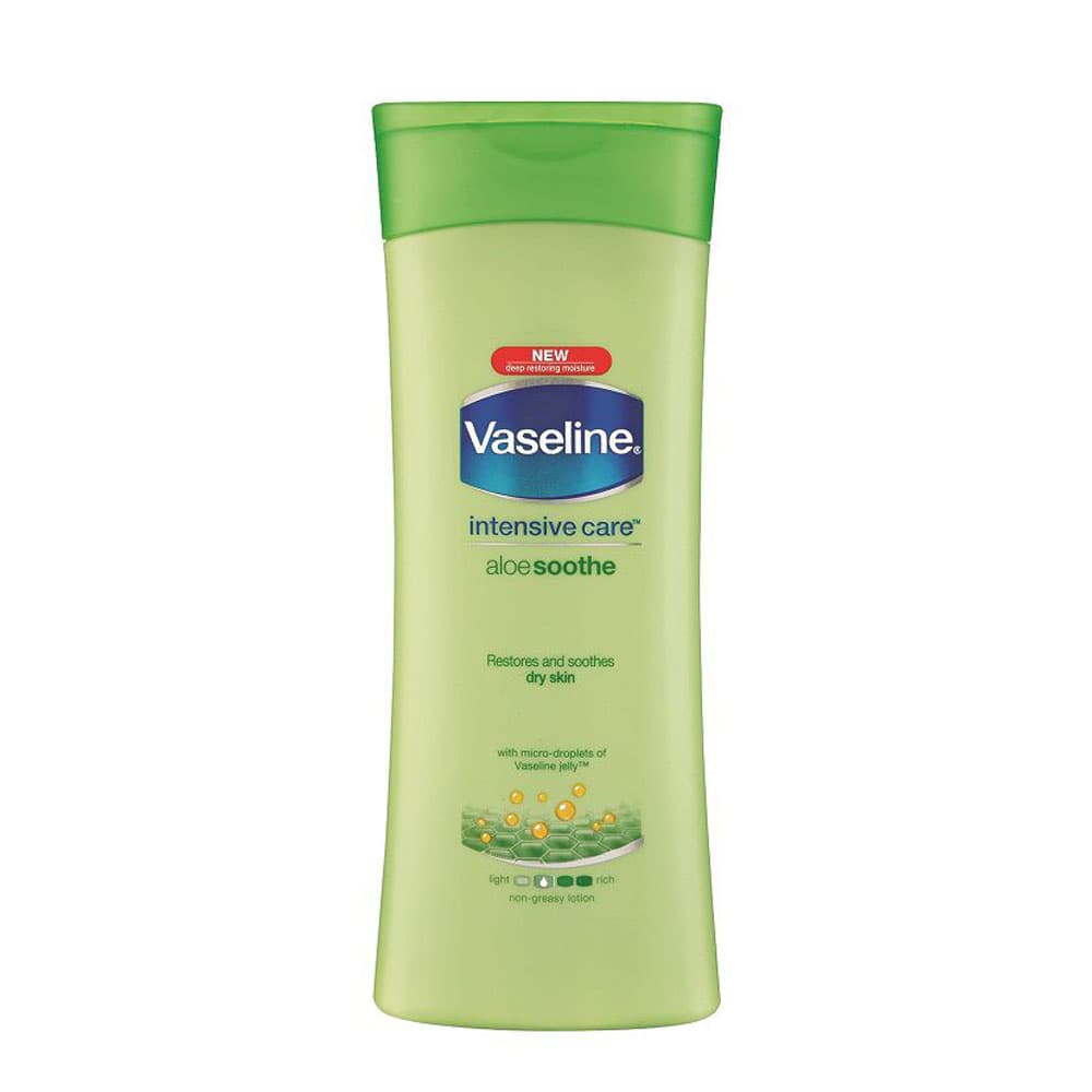 لوسیون بدن وازلین Vaseline حاوی عصاره آلوئه ورا مناسب برای پوست های نرمال و خشک 400 میل — تصویر ۲