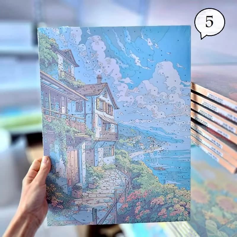 بوم رنگ آمیزی با اعداد 30*40 — تصویر ۶