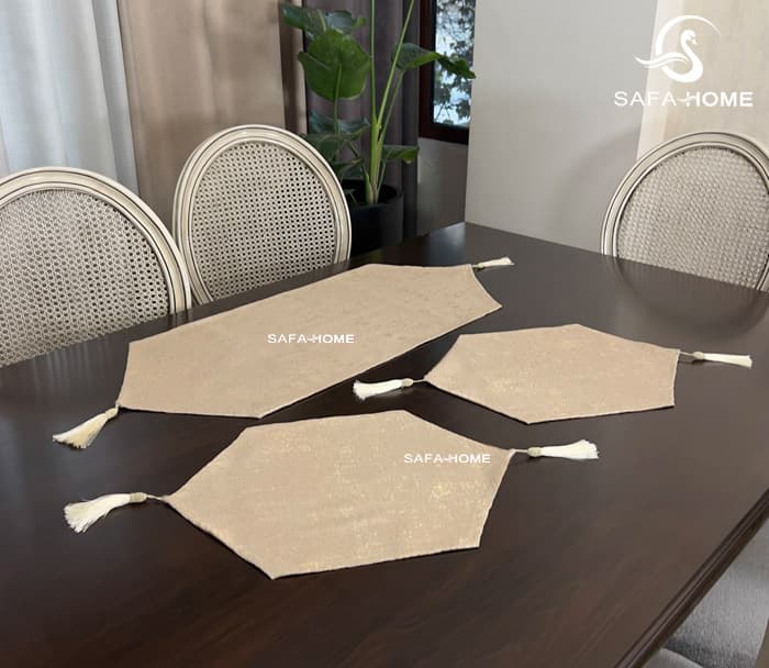 ست رومیزی 4 تکه طرح ریتا کرم — تصویر ۷