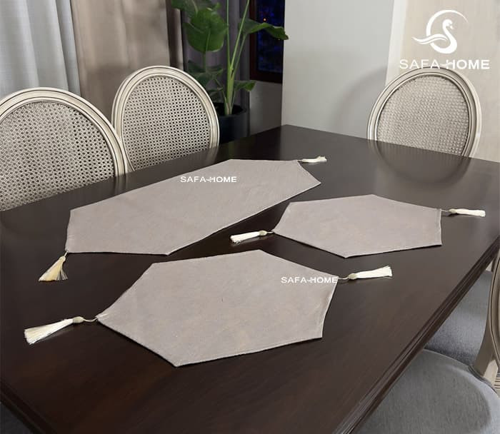 ست رومیزی 4 تکه طرح ریتا طوسی — تصویر ۷