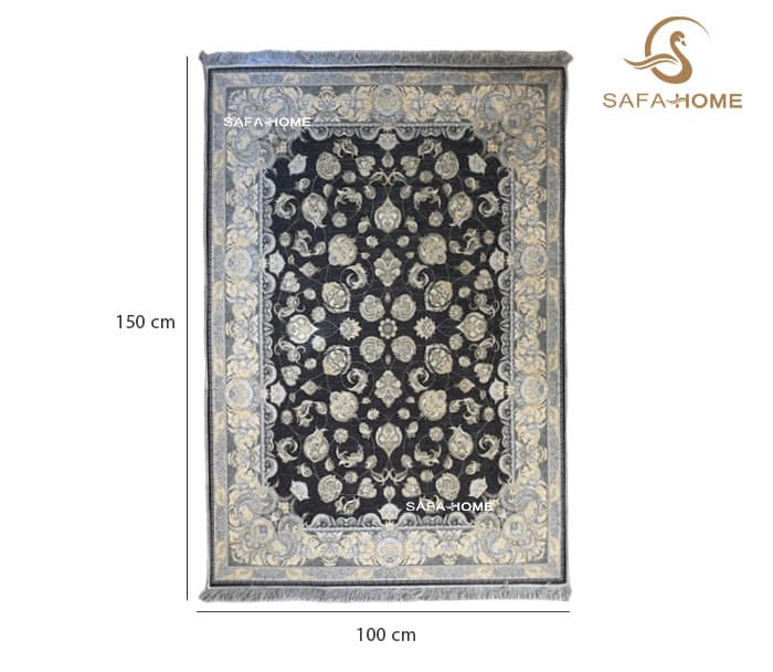 فرشینه شانل مخمل 150×100 طرح زنبق — تصویر ۲