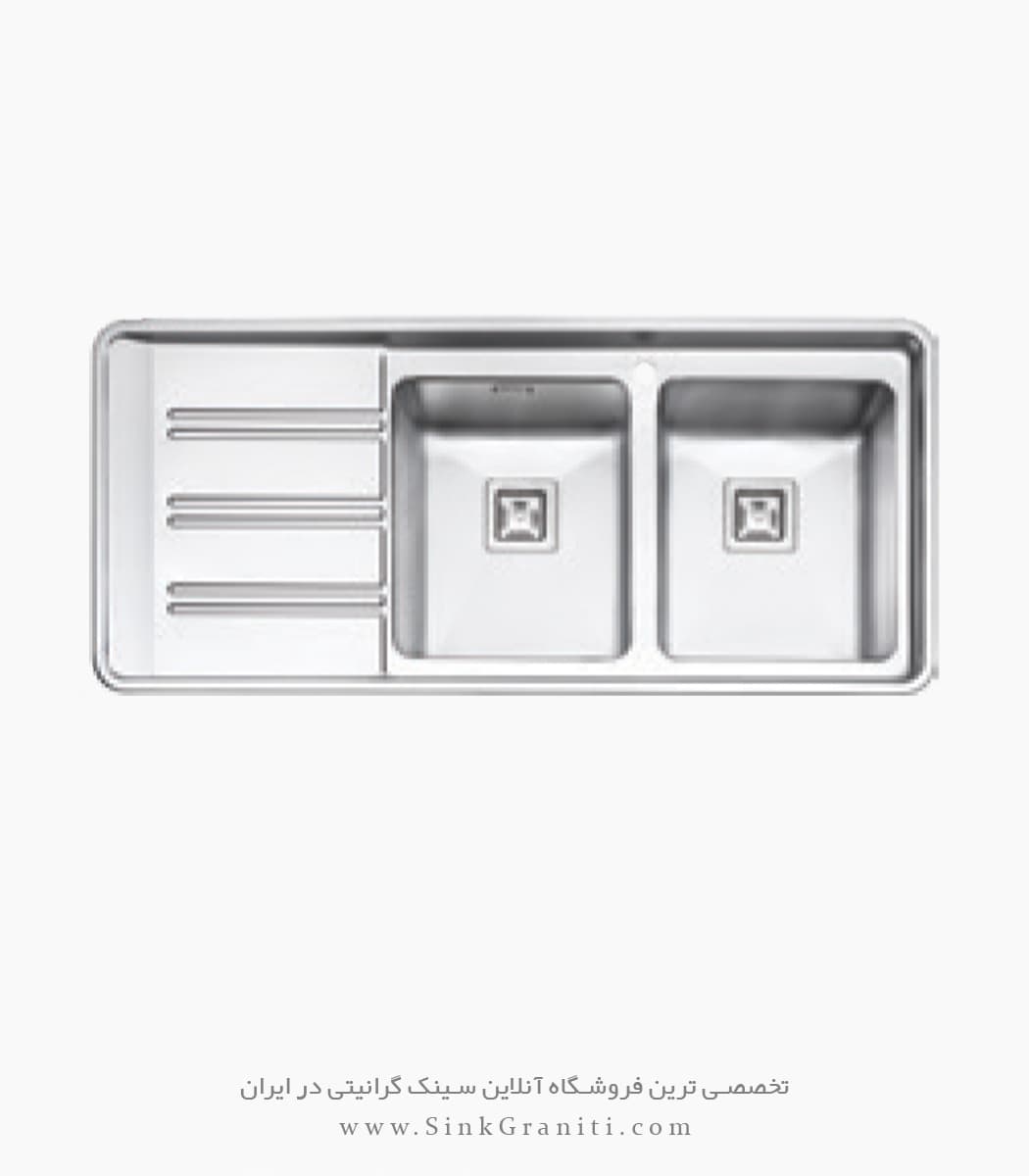سینک پرنیان استیل مدل PS1272 توکار — تصویر ۳