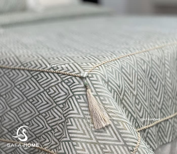 روتختی دو نفره عروس 8 تکه طرح ژولیا سبز — تصویر ۷