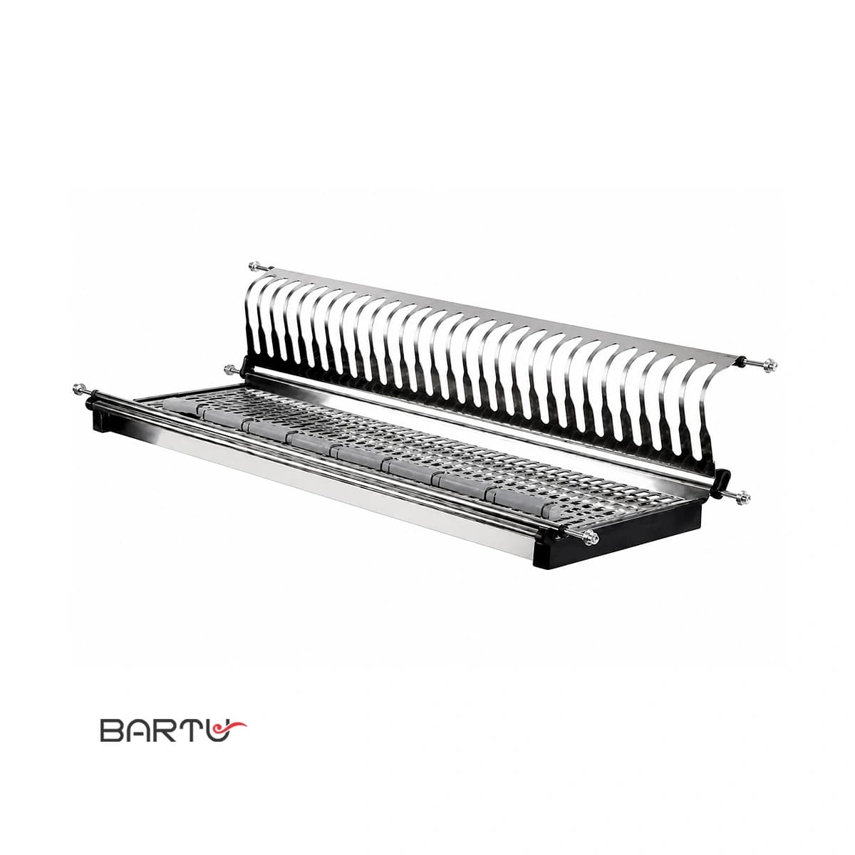 آبچکان استیل کابینتی یک طبقه سینی دار پلاتین کد 1020 — تصویر ۳