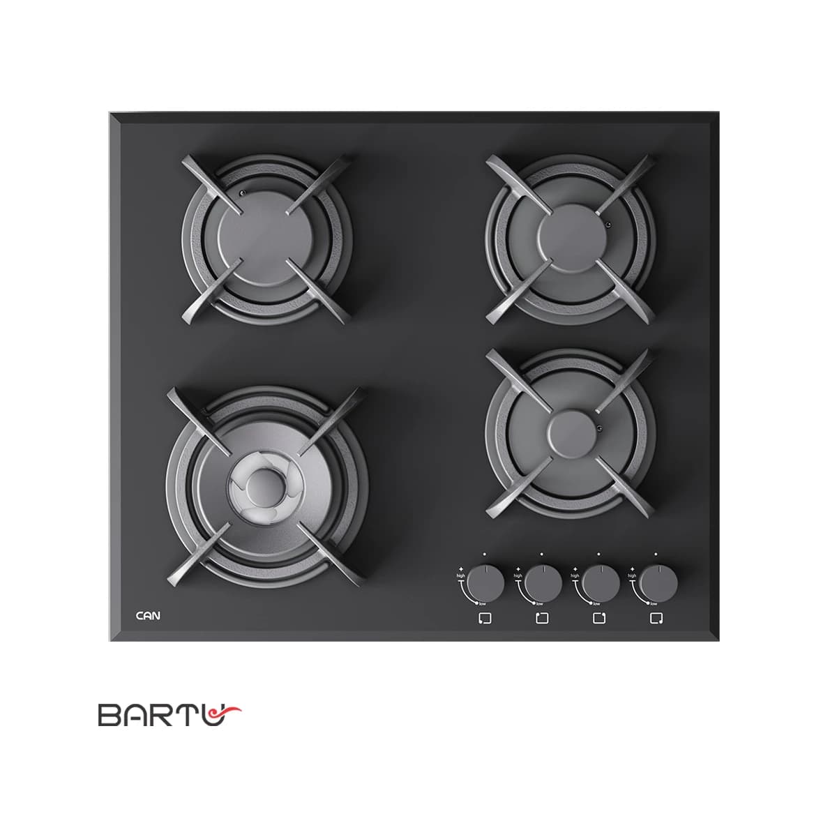 اجاق گاز شیشه ای چهار شعله کن مدل IG6401