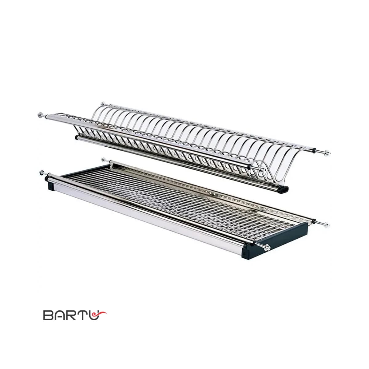 آبچکان استیل دو طبقه پلاتین کد 1026 — تصویر ۵
