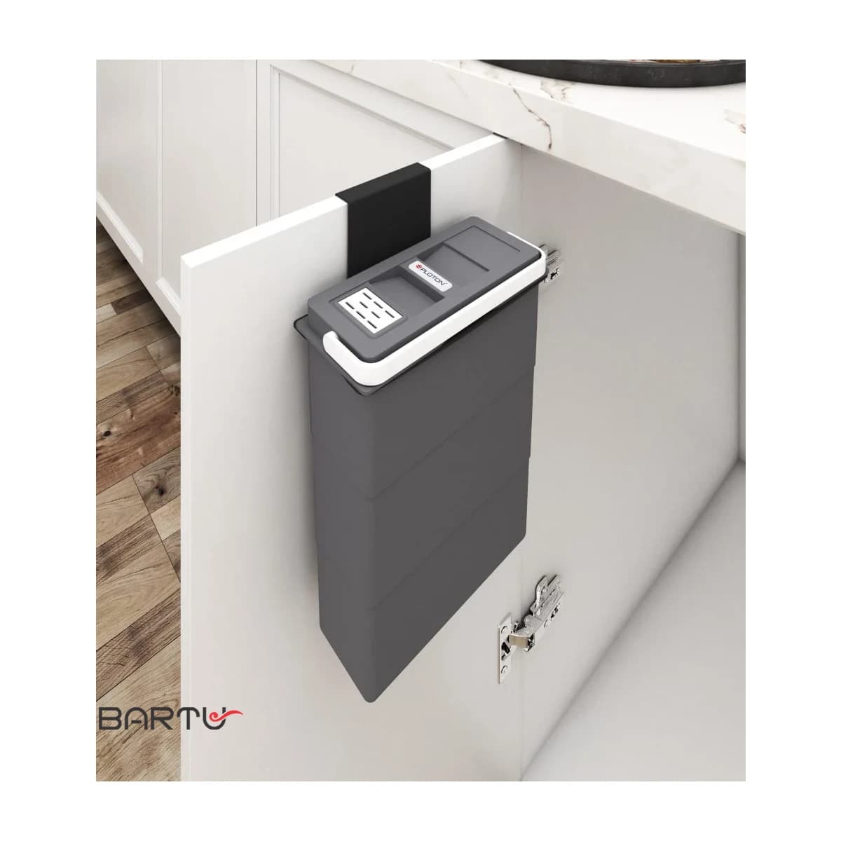 سطل زباله آویز کابینتی پلاتین کد 3691 — تصویر ۲