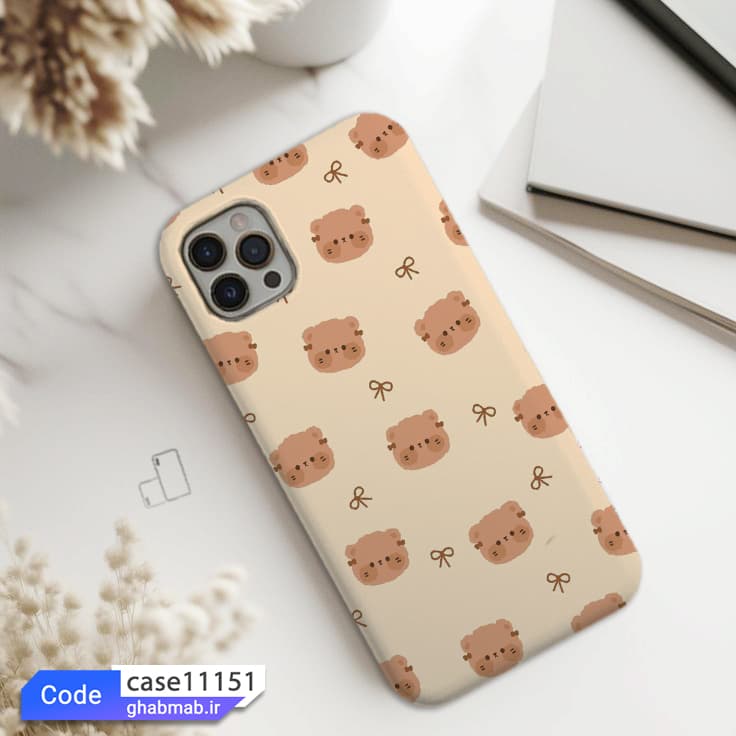 قاب گوشی بامزه پترن خرسی case11151 — تصویر ۵
