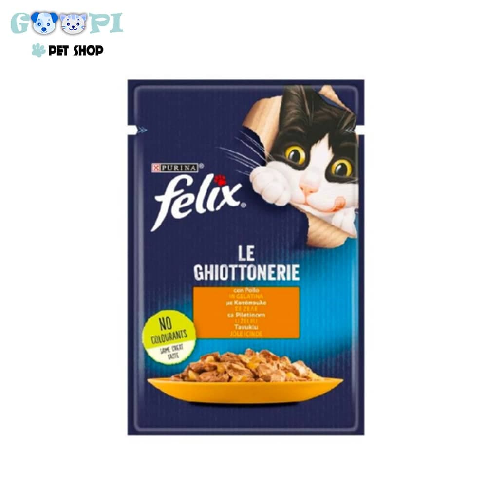 پوچ گربه فلیکس با طعم مرغ Felix Cat Pouch وزن 85 گرم