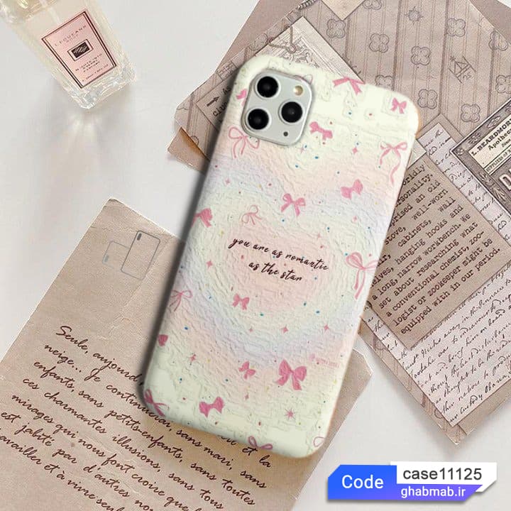 قاب گوشی طرح پاپیون صورتی case11125 — تصویر ۳