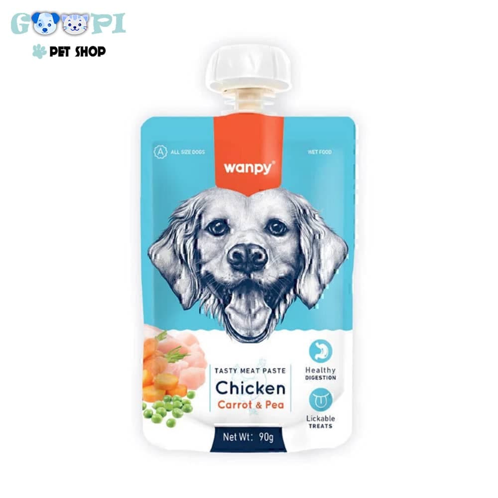 پودینگ سگ ونپی با طعم مرغ و هویج Wanpy Tasty Meat Paste وزن 90 گرم