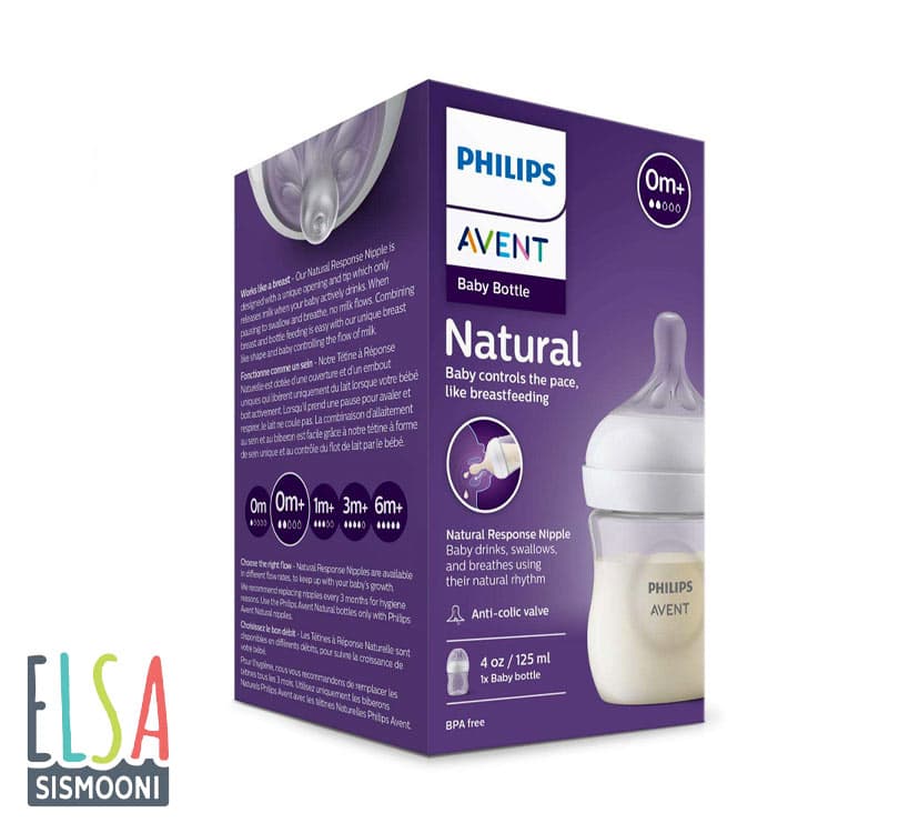 شیشه شیر اونت ریسپانس 125میل Avent — تصویر ۴
