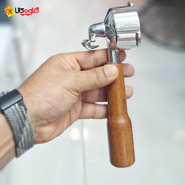 پرتافیلتر ناودونی دسته چوبی یونیک پرسو سایز 51 — تصویر ۸