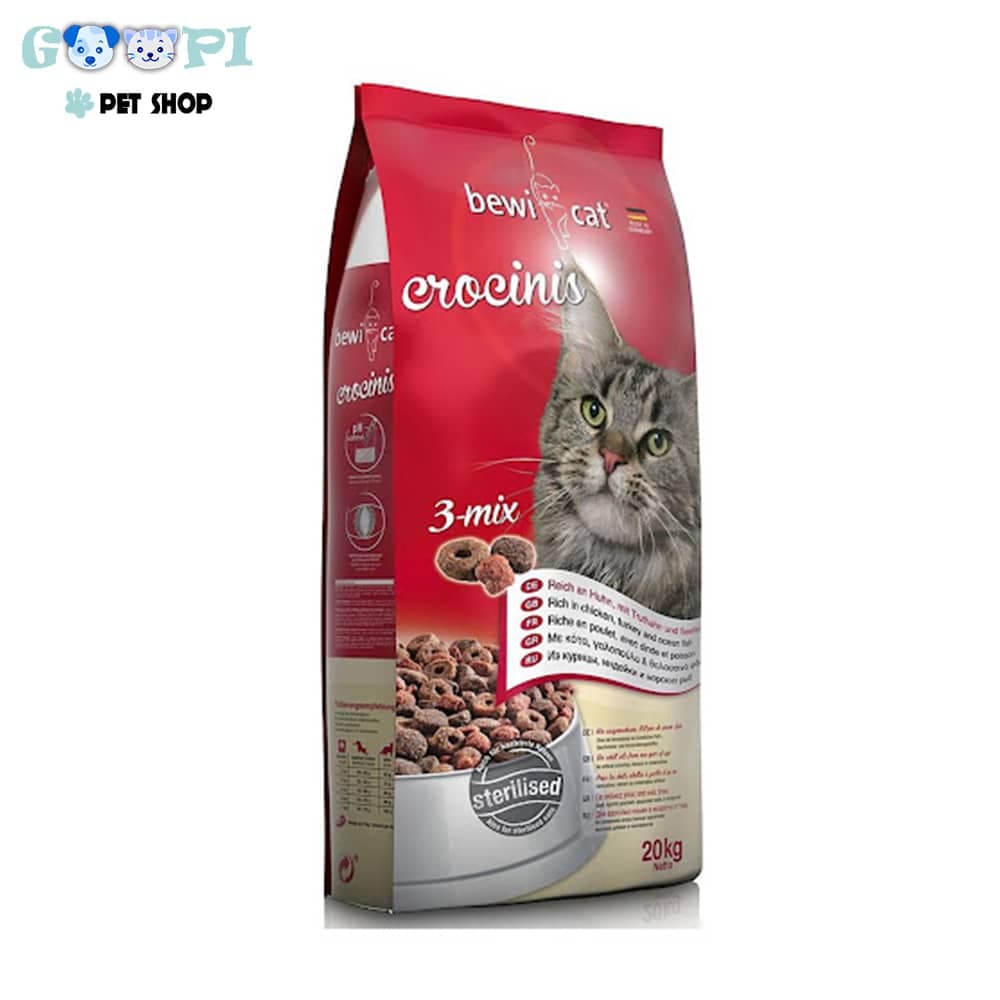 غذای خشک گربه بوی کت با طعم میکس Bewi Cat 3 Mix Sterilised وزن 5 کیلوگرم — تصویر ۲