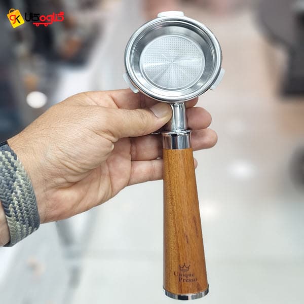 پرتافیلتر صنعتی دسته چوبی یونیک پرسو سه پین سایز 58 — تصویر ۷