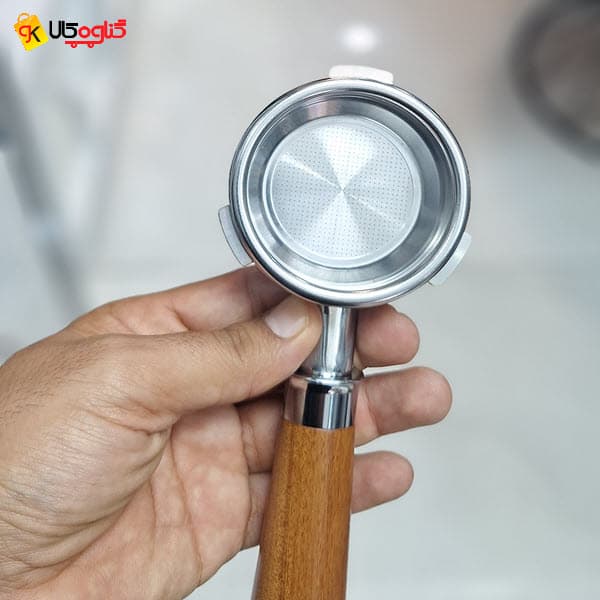 پرتافیلتر صنعتی دسته چوبی یونیک پرسو سه پین سایز 58 — تصویر ۶