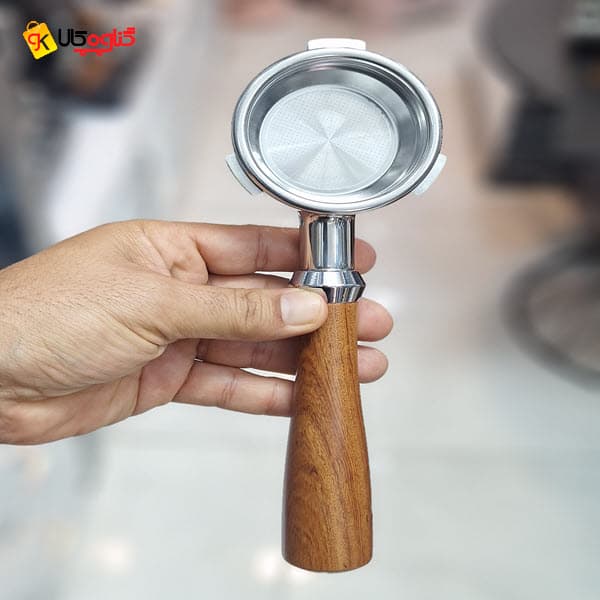 پرتافیلتر صنعتی دسته چوبی یونیک پرسو سه پین سایز 58 — تصویر ۸