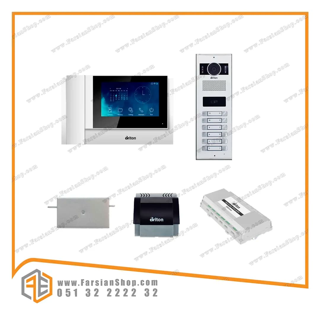 پکیج کامل آیفون تصویری برایتون مدل BAM7040WIFI با پنل کارتی PBK2012