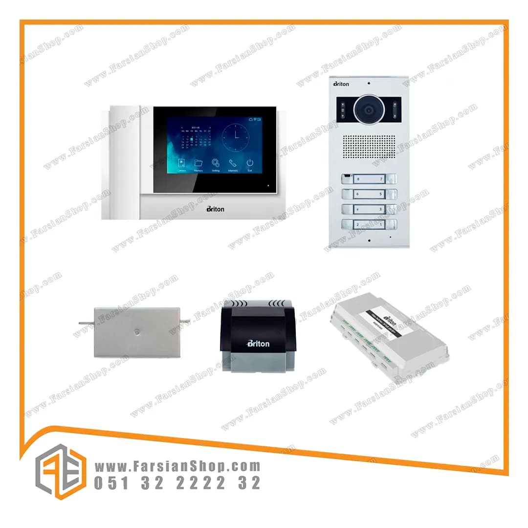 پکیج کامل آیفون تصویری برایتون مدل BAM7040WIFI با پنل PBK2008