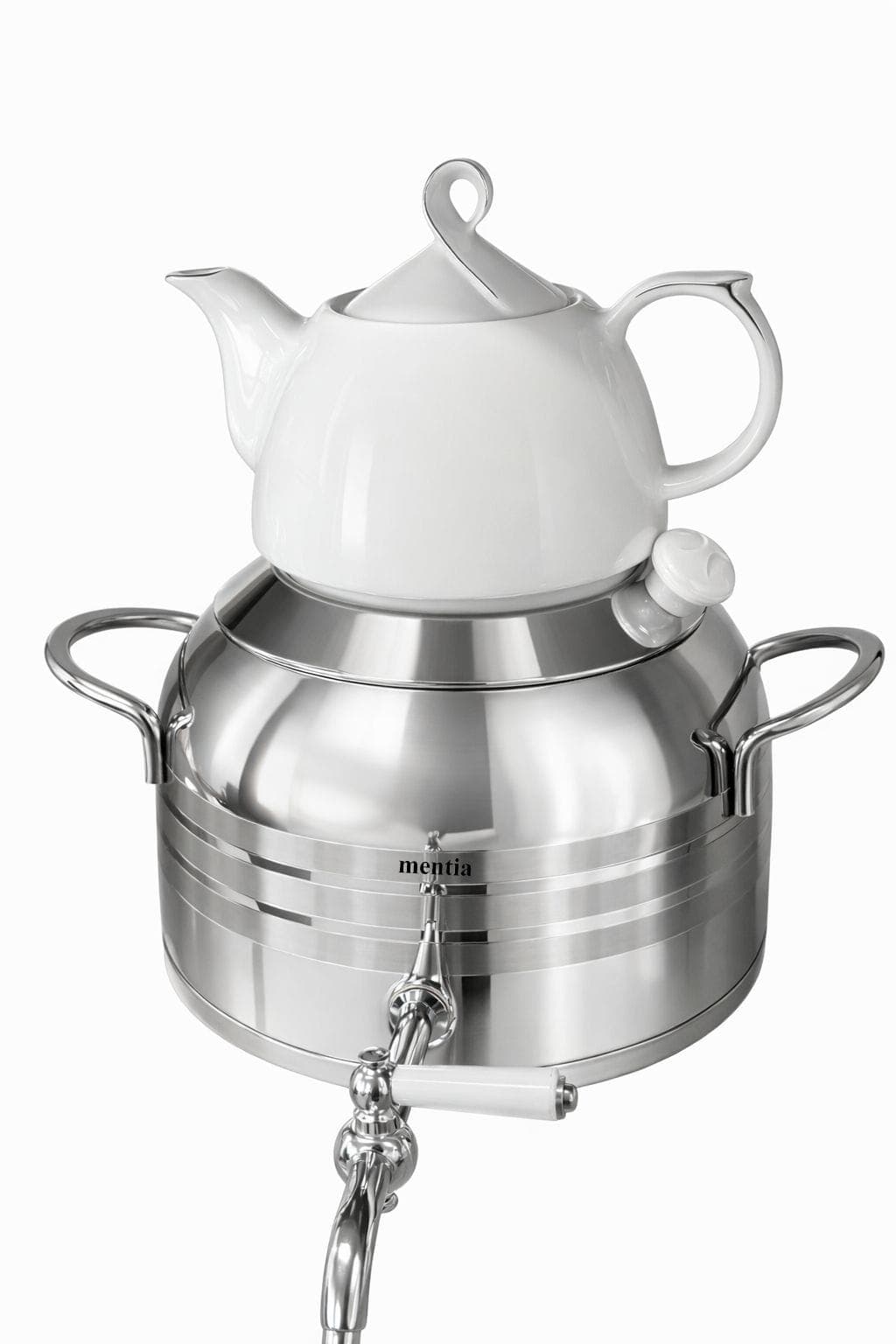 کتری قوری استیل منتیا مدل رز کد 1603