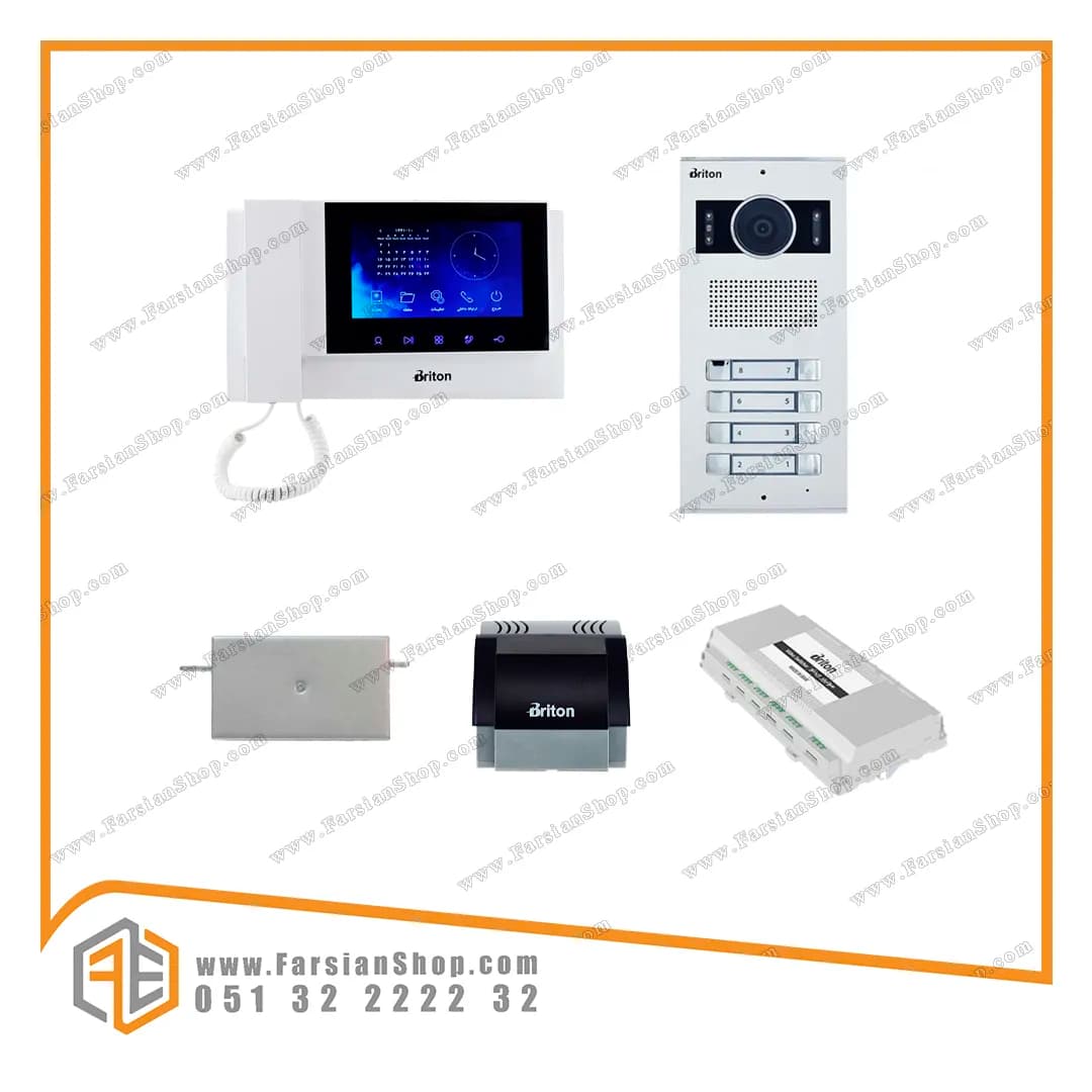 پکیج کامل آیفون تصویری برایتون مدل 7030TI با پنل PBK2008 — تصویر ۲