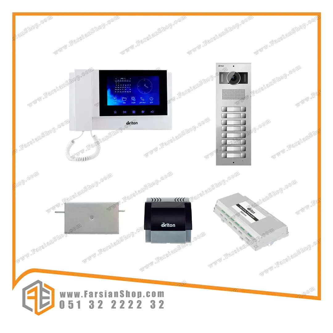 پکیج کامل آیفون تصویری برایتون مدل 7030TI با پنل PBK2016