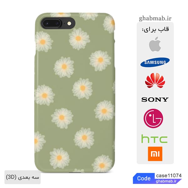 قاب گوشی گلهای سفید case11074