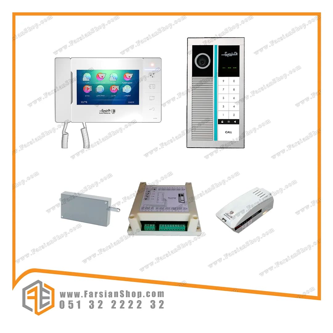 پکیج کامل آیفون تصویری الکتروپیک مدل 403ECO با پنل کدینگ رندا — تصویر ۳