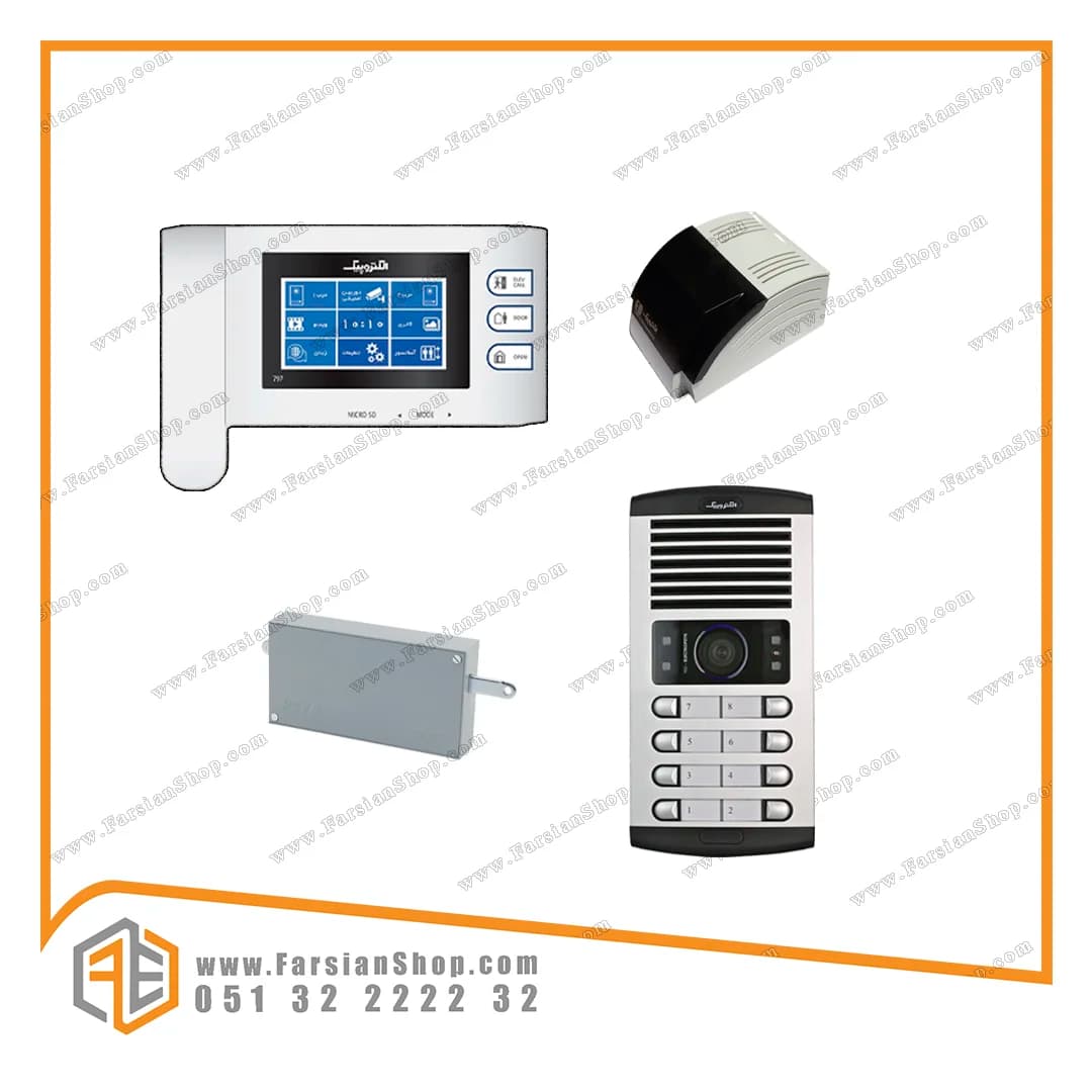 پکیج کامل آیفون تصویری الکتروپیک مدل 797ECO با پنل 1086