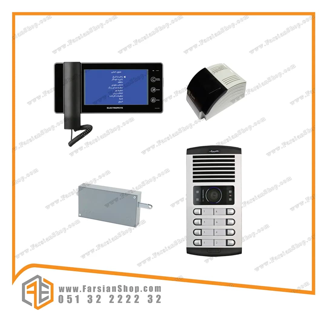 پکیج کامل آیفون تصویری الکتروپیک مدل 1294PRO با پنل 1086