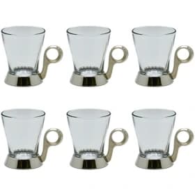 ست چای خوری نگین دار نقره ای یونیک کد UN-3997
