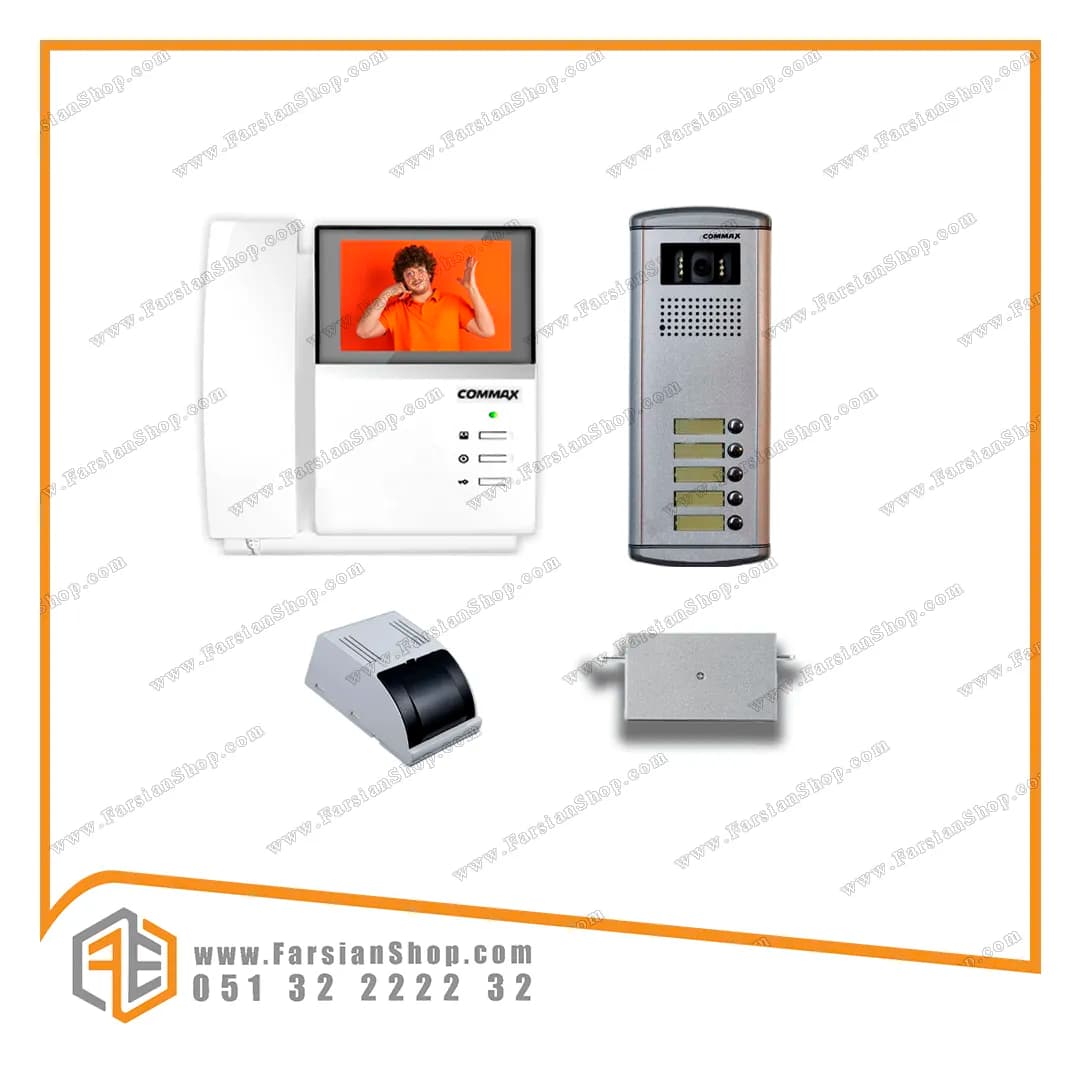 پکیج کامل آیفون تصویری کوماکس مدل 4pncm حافظه دار با پنل DRCAC — تصویر ۲