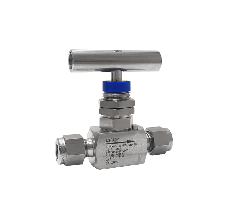 نیدل ولو 1/4 اینچ پنل مونت اس لاک S-LOK مدل SQNV-S-4T-PN-SG-S6L