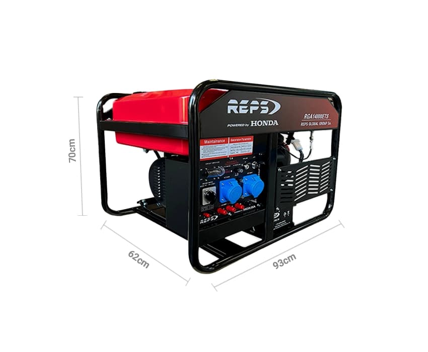 موتور برق 13 کیلووات تک فاز و سه فاز بنزینی هوندا رپس مدل RGA14000ETS با موتور GX690 — تصویر ۵
