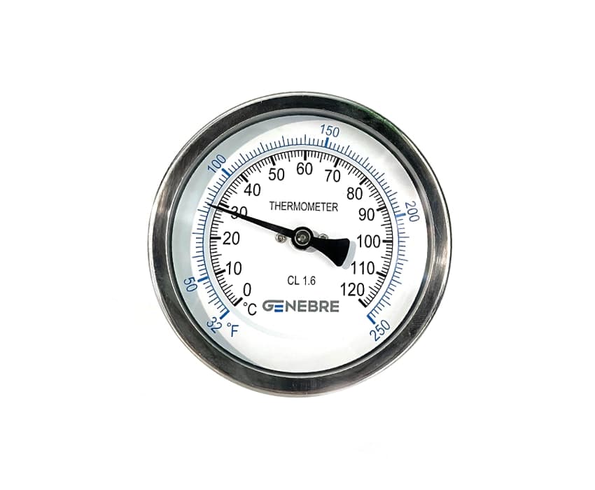 ترمومتر (گیج دما) تمام استیل 120 درجه خنبره اسپانیا مدل 8036120