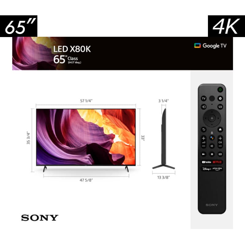 تلویزیون سونی مدل 65X80K سایز 65 اینچ — تصویر ۱۱