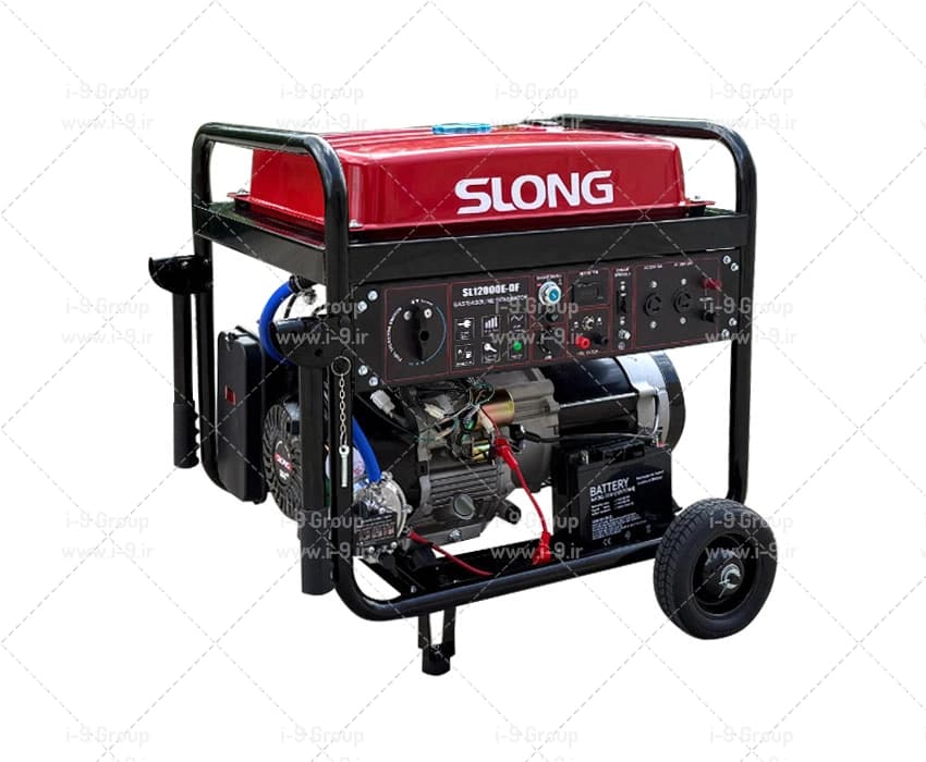 موتور برق دوگانه سوز 10.5 کیلووات تکفاز اسلانگ SL12000E-DF