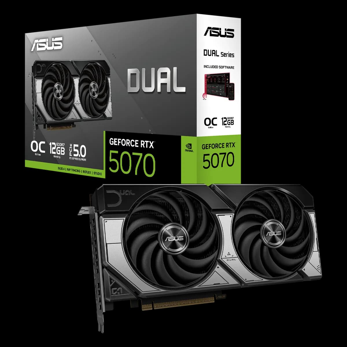کارت گرافیک مدل RTX-5070 12GB Dual OC Asus ایسوس — تصویر ۳