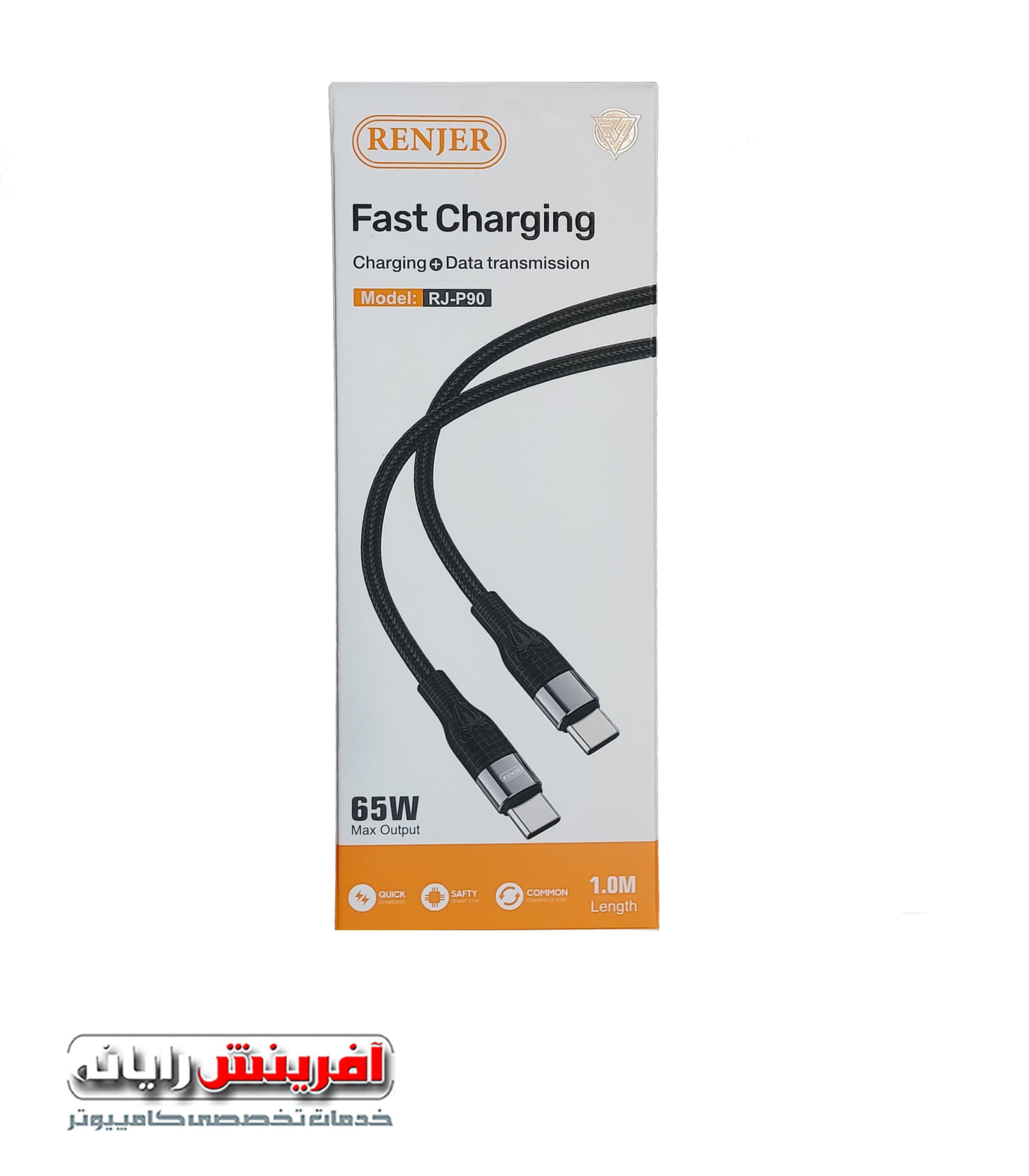 کابل شارژ و دیتا تایپ سی رنجر 1 متری RENJER TYPE-C Fast Charging RJ-P90 — تصویر ۶