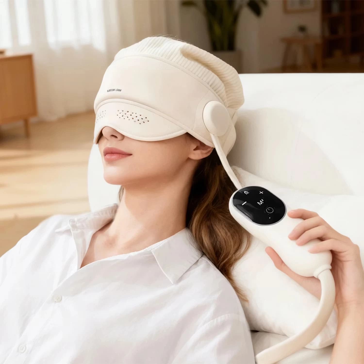 ماساژور چشم و سر گرین لاین مدل Green Lion Head Massager Migraine, Eye & Stress Relief — تصویر ۱۲