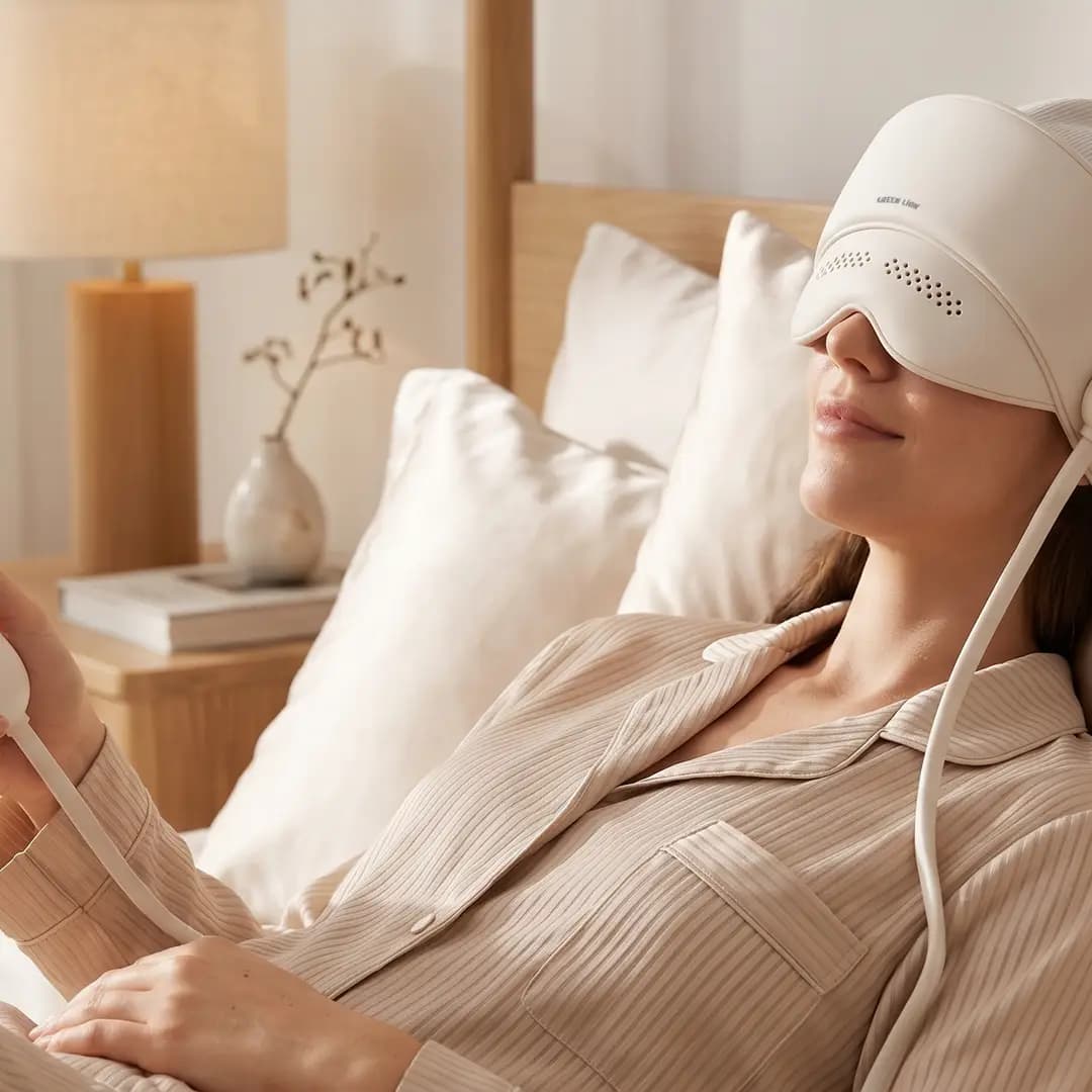 ماساژور چشم و سر گرین لاین مدل Green Lion Head Massager Migraine, Eye & Stress Relief — تصویر ۳