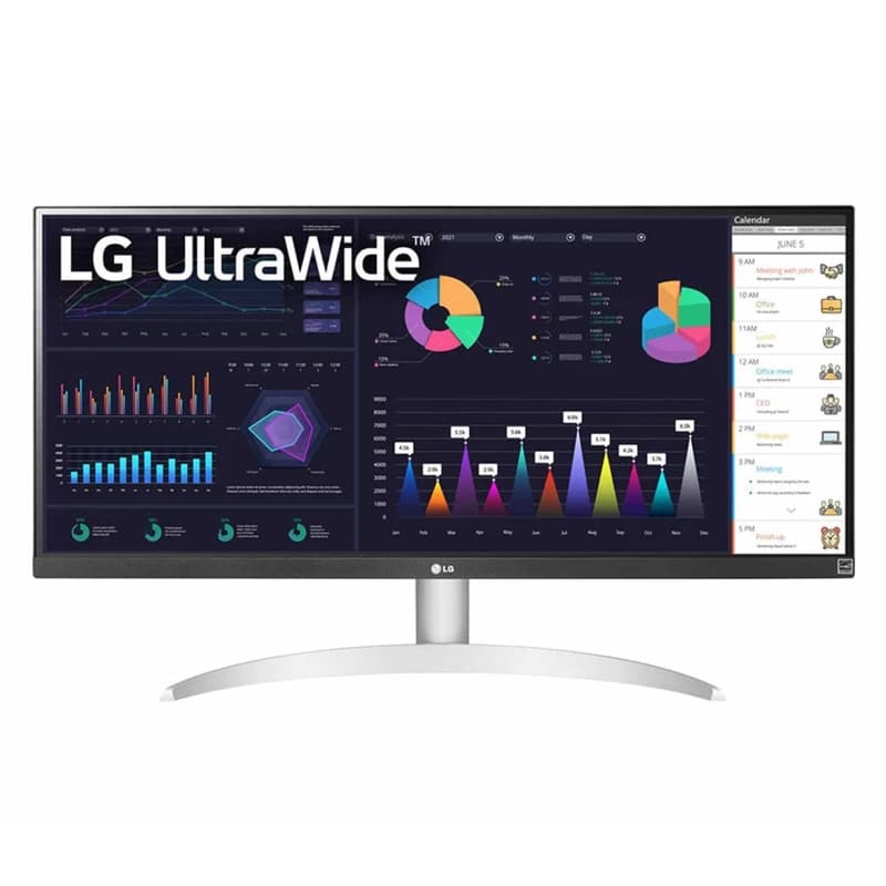 مانیتور ال جی مدل 29WQ600-W سایز 29 اینچ، رزولوشن Full HD، پنل IPS، نرخ بروزرسانی تصویر 100 هرتز، نسبت تصویر 21:9-Ultra Wide، یک پورت HDMI و یک پورت DisplayPort و یک پورت USB-C — تصویر ۴