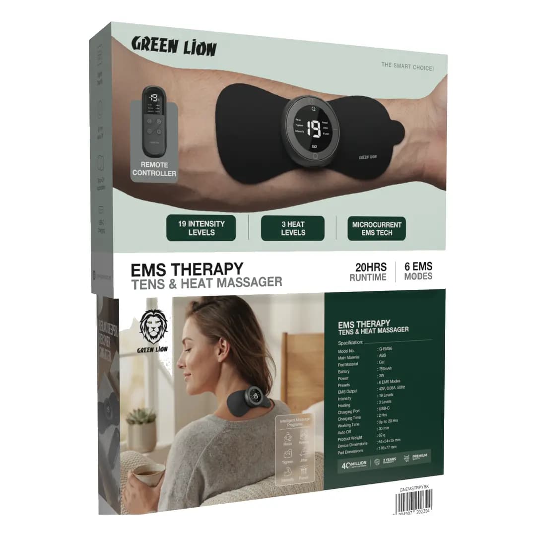 ماساژور EMS و TENS گرین لاین مدل Green Lion EMS Therapy Tens & Heat Massager — تصویر ۸